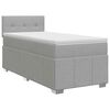 vidaXL Pat boxspring cu saltea Gri deschis 90 x 190 cm Țesătură