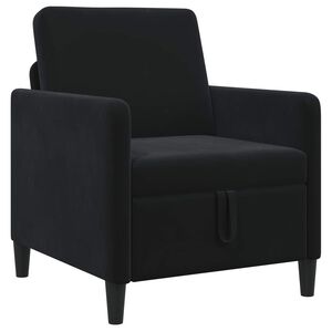 vidaXL Sofa cu Spațiu de Depozitare Negru 72 x 78 x 87 cm Poliester