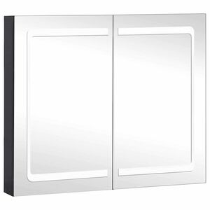 vidaXL Dulap cu oglindă pentru baie Antracit 80 x 12 x 68 cm