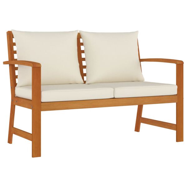 vidaXL Set mobilier de grădină cu perne, 4 piese, lemn masiv de acacia