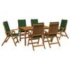 vidaXL Set de dining pentru grădină, 7 piese natural