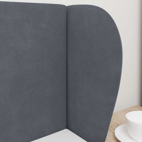 vidaXL Ureche pentru Tăblie Gri Scurt 40 x 23 x 6 cm Catifea