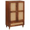 vidaXL Șifonier &Icirc;nalt Maro 60 x 33,5 x 100 cm Lemn de mango solid