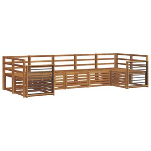 vidaXL Set canapea sectională 7 pcs natural
