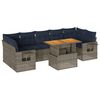 vidaXL Set canapele de grădină cu perne, 8 piese, gri, poliratan