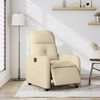 vidaXL Fotoliu rabatabil electric, crem, material textil