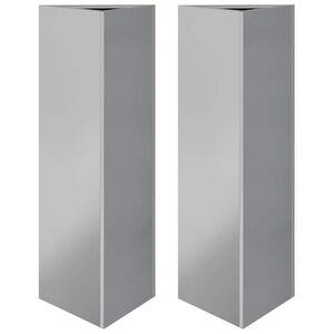 vidaXL Jardiniere grădină, 2 buc. 30x26x75 cm oțel galvanizat triunghi