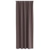 vidaXL Perdele Opaque cu Inel 2 pcs Maro &icirc;nchis 245 x 140 cm Poliester