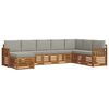 vidaXL Set de canapele de exterior 8 buc. Gri natural și deschis
