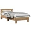 vidaXL Cadru de pat Stejar Artizanal Lemn prelucrat
