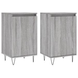 vidaXL Dulapuri, 2 buc., gri sonoma, 40x35x70 cm, lemn prelucrat