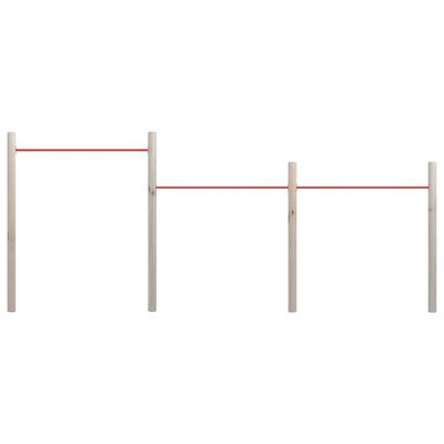 vidaXL Bară de gimnastică de grădină, 404x170 cm, lemn pin tratat&oțel