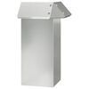 vidaXL Gard pentru melci 13,5 x 13,5 x 25 cm Oțel Galvanizat Argintiu