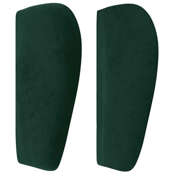 vidaXL Tăblie de pat cu aripioare verde &icirc;nchis 83x23x78/88 cm catifea