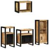 vidaXL Set de mobilier pentru baie 4 pcs Maro Lemn de mango solid