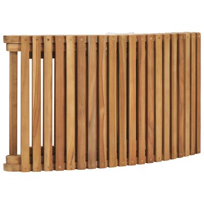 vidaXL Șezlong de soare pliabil cu masă, lemn masiv de tec
