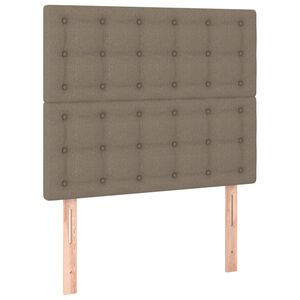 vidaXL Tăblie de pat gri taupe 80x5x118/128 cm, material textil
