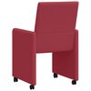 vidaXL Scaune de dining cu roți cu roți 2 pcs bordo 57 x 66 x 94 cm