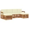 vidaXL Set de canapele de exterior 6 buc. Natural și Crem