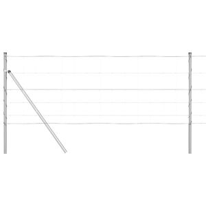 vidaXL St&acirc;lp de gard. Galvanizat 25 x 0,8 m Oțel