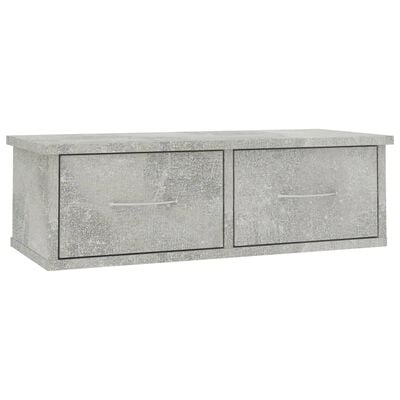 vidaXL Dulap de perete cu sertare, gri beton, 60x26x18,5 cm, PAL
