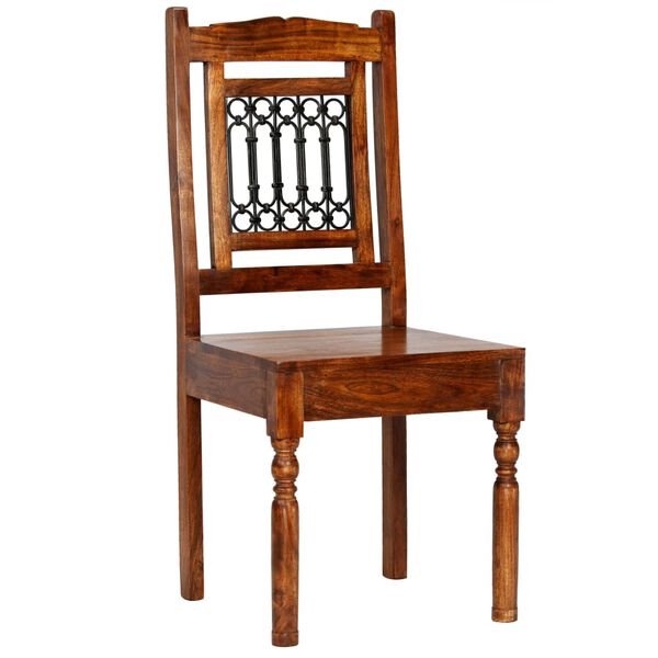 vidaXL Set cu masă de bucătărie, 5 piese, lemn masiv de acacia