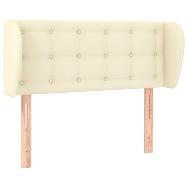 vidaXL Tăblie de pat cu aripioare crem 93x23x78/88 cm piele ecologică