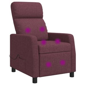 vidaXL Reclinabil cu masaj Violet Țesătură