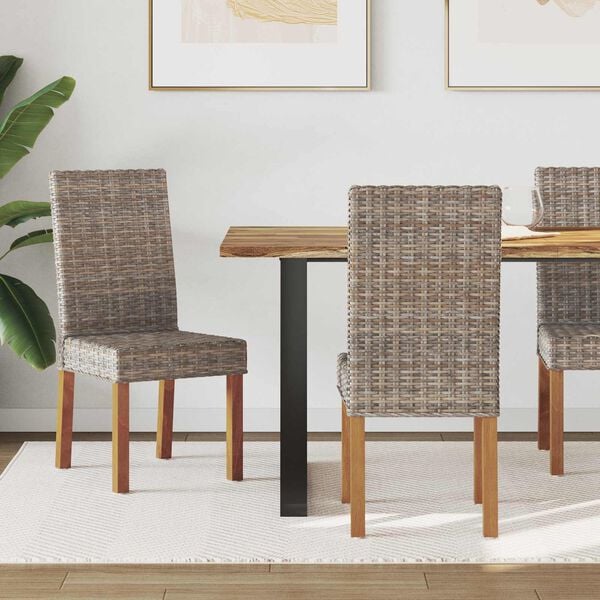 vidaXL Scaun de sufragerie 2 pcs Gri Kubu 45 x 54 x 93 cm