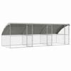 vidaXL Cușcă pentru c&acirc;ini 3 pcs Argintiu 6 x 2 x 2 m Oțel galvanizat