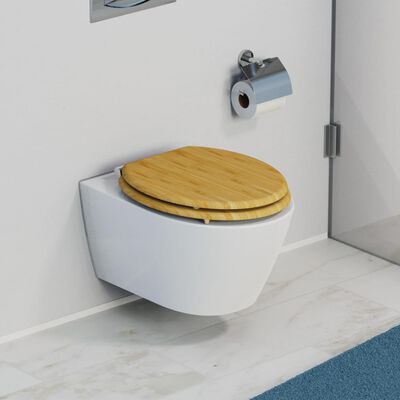 SCHÜTTE Capac de toaletă cu închidere silențioasă NATURAL BAMBOO
