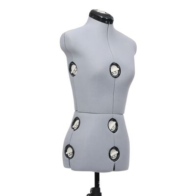 vidaXL Formă pentru rochie femeie reglabilă gri, dimensiune S 33-40
