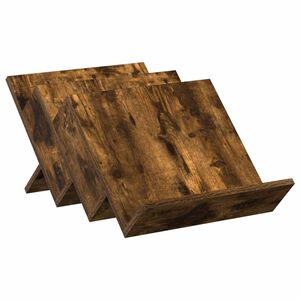 vidaXL Raft pentru reviste cu raft Stejar fumuriu 53 x 40 x 28,5 cm