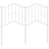 vidaXL Tăblie de pat de schimb metalică, alb, 120 cm