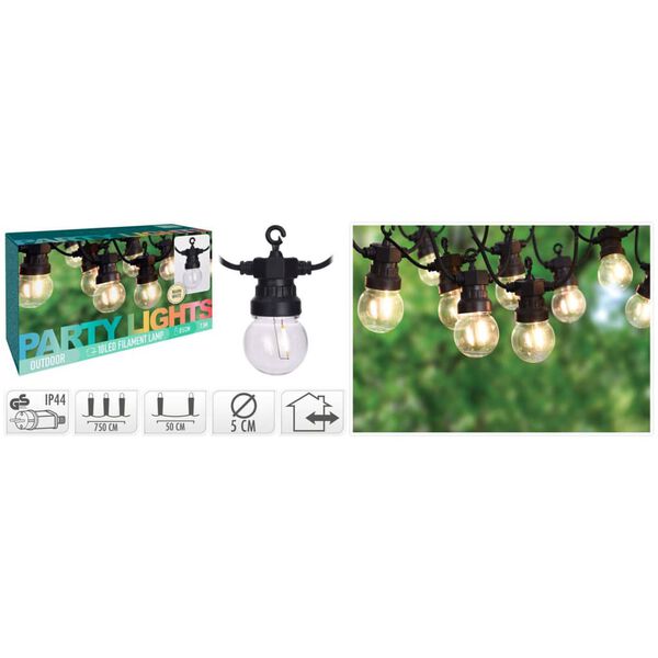 ProGarden Instalație de lumini pentru grădină, 10 lămpi cu LED, 24 V