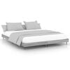 vidaXL Cadru de pat, gri sonoma, 200x200 cm, lemn prelucrat