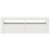 vidaXL Comodă TV cu lumini LED, alb, 120x35x40 cm