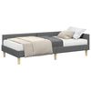 vidaXL Cadru de pat colțar cu saltea 2 buc. Gri &icirc;nchis 90 x 200 cm