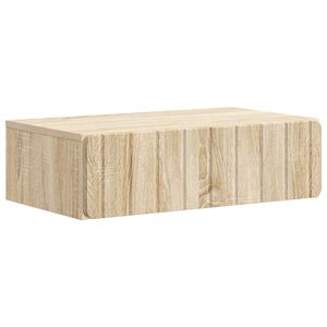vidaXL Masă laterală montată pe perete Stejar Sonoma 59 x 34,5 x 17 cm