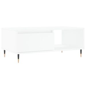 vidaXL Măsuță de cafea, alb, 90x50x36,5 cm, lemn prelucrat