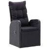 vidaXL Set mobilier de grădină, 9 piese, negru