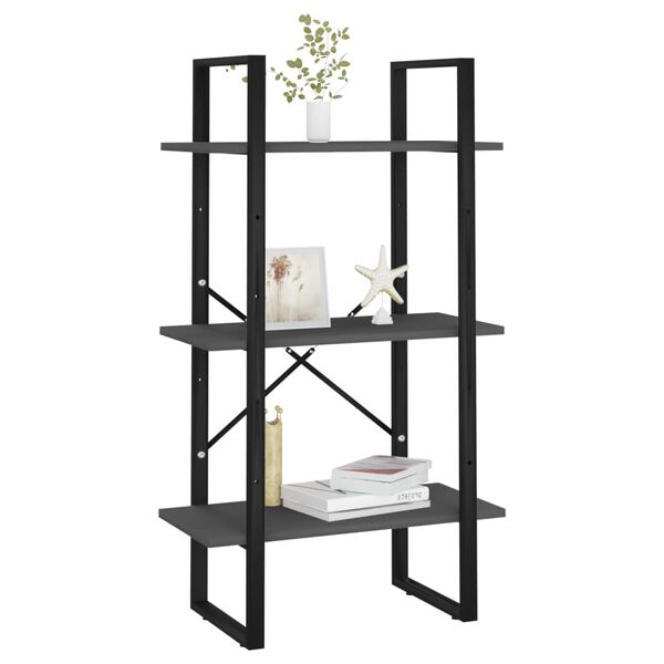 vidaXL Raft de depozitare, gri, 60x30x105 cm, PAL