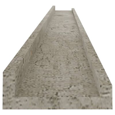 vidaXL Rafturi de perete, 2 buc., gri beton, 115x9x3 cm