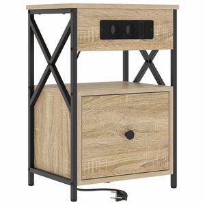 vidaXL Dulap de noapte Stejar Sonoma 40 x 31 x 60 cm Lemn prelucrat