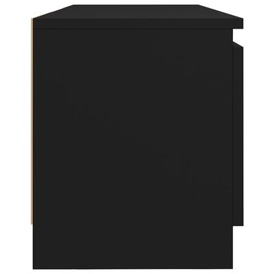 vidaXL Comodă TV cu lumini LED, negru, 120x30x35,5 cm