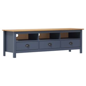 vidaXL Comodă TV Hill, gri, 158x40x47 cm, lemn masiv de pin