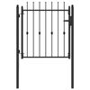 vidaXL Poartă de gard HORST 100 x 100 cm Metal Negru Blocat