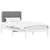 vidaXL Cadru de pat cu tăblie tapițată Gri deschis 80 x 200 cm