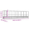vidaXL Voliera de păsări cu extensie, argintiu, 834,5x107x212 cm, oțel