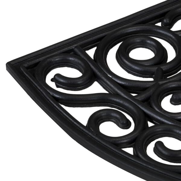 vidaXL Covoraș de ușă semirotund, 45x75 cm, cauciuc